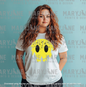 Trippy Smiley Face Drip Graphic Tee